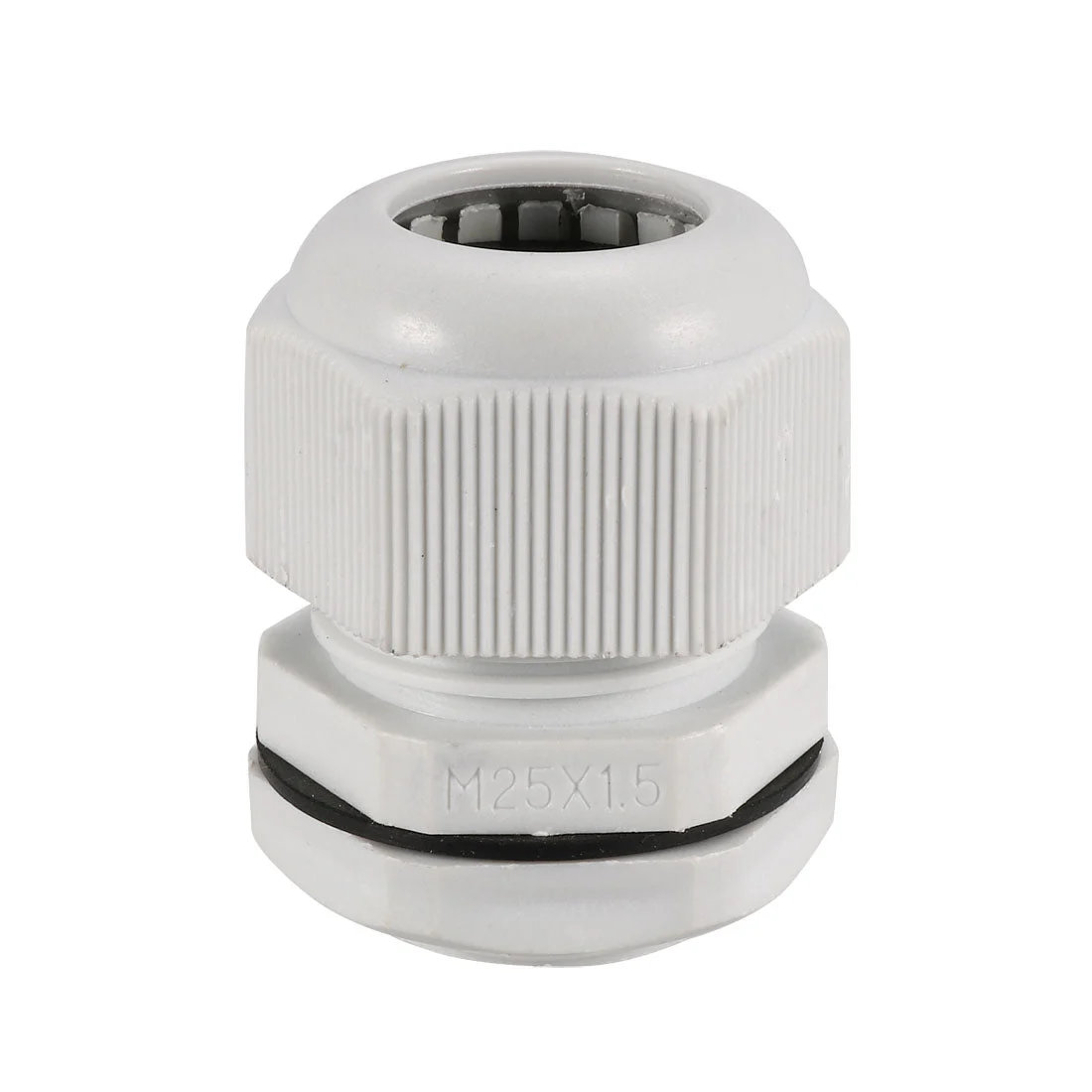 M25 Cable Gland 2 Holes Waterproof Nylon Joint White for 12-15mm Dia