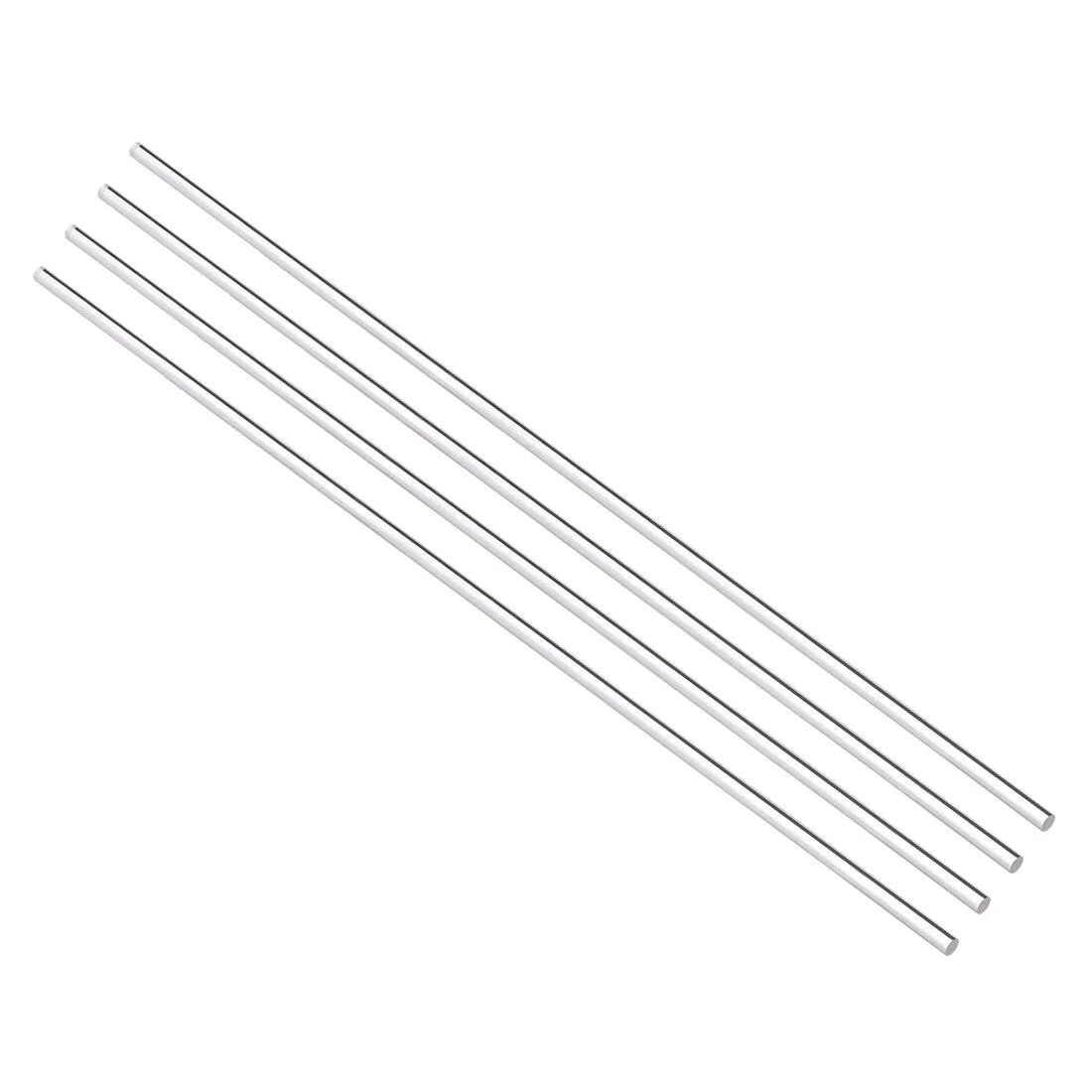 4mmx250mm Round Shape Solid Acrylic Rod PMMA Extruded Bar Clear 4PC