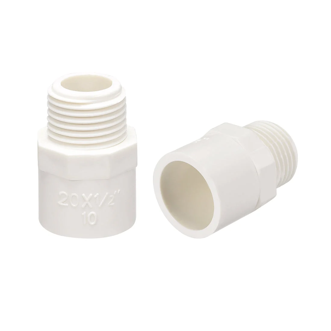 10pcs 20mm Slip x G1/2 Male Thread PVC Pipe Fitting Adapter Connector