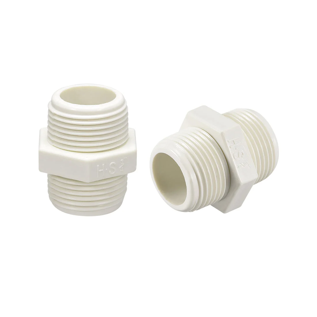 PVC Pipe Fitting Hex G3/4 x G3/4 Male Thread Adapter Connector 20pcs