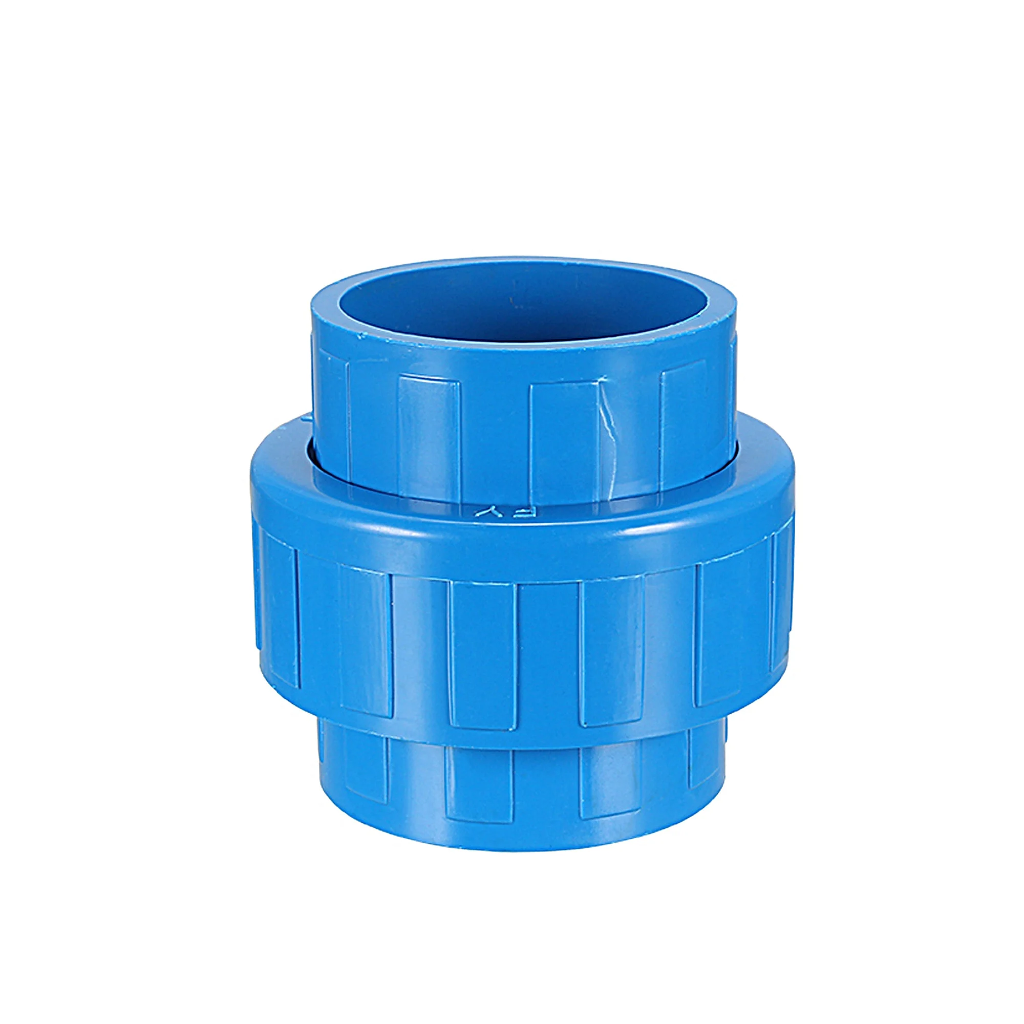 32mm x 32mm PVC Pipe Fitting Union Solvent Socket Quick Connector Blue