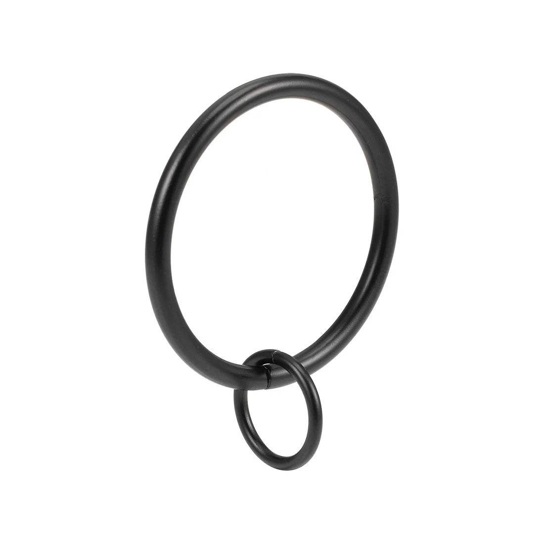 Curtain Ring Metal 37mm Inner Dia Drapery Ring for Curtain Rods Black 14 Pcs