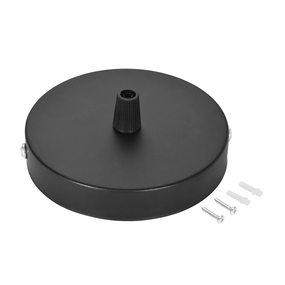 Retro Light Canopy Kit with Black Cord Grip, Wall Sconce Lamp Plate Fixture, 100mm 3.9Inch Black