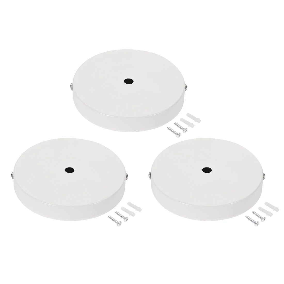 Retro Light Canopy Kit Wall Sconce Lamp Plate Fixture 120mm 4.7Inch White 3Pcs