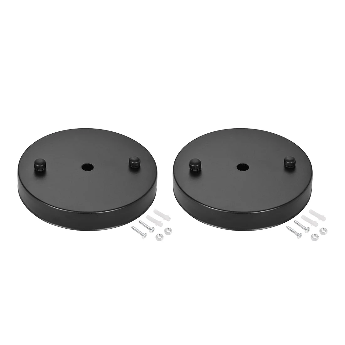 Retro Light Canopy Kit Pendant Lighting Ceiling Plate 120mm 4.7Inch Black 2Pcs