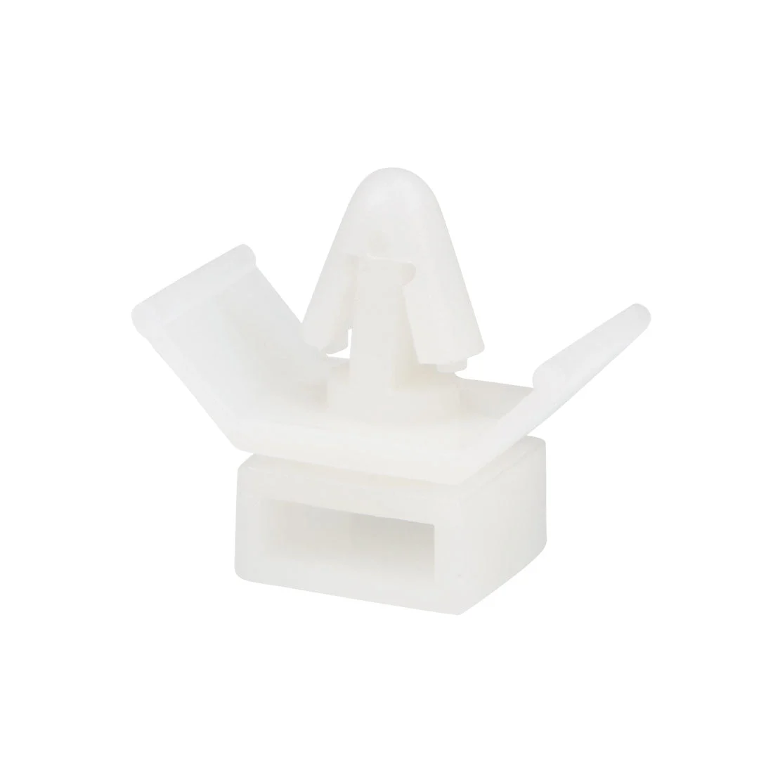 Uxcell Cable Tie Base Saddle Type Mount Wire Holder Permanently Anchor To Wall Desk 18.5x20.5x10mm White 100pcs