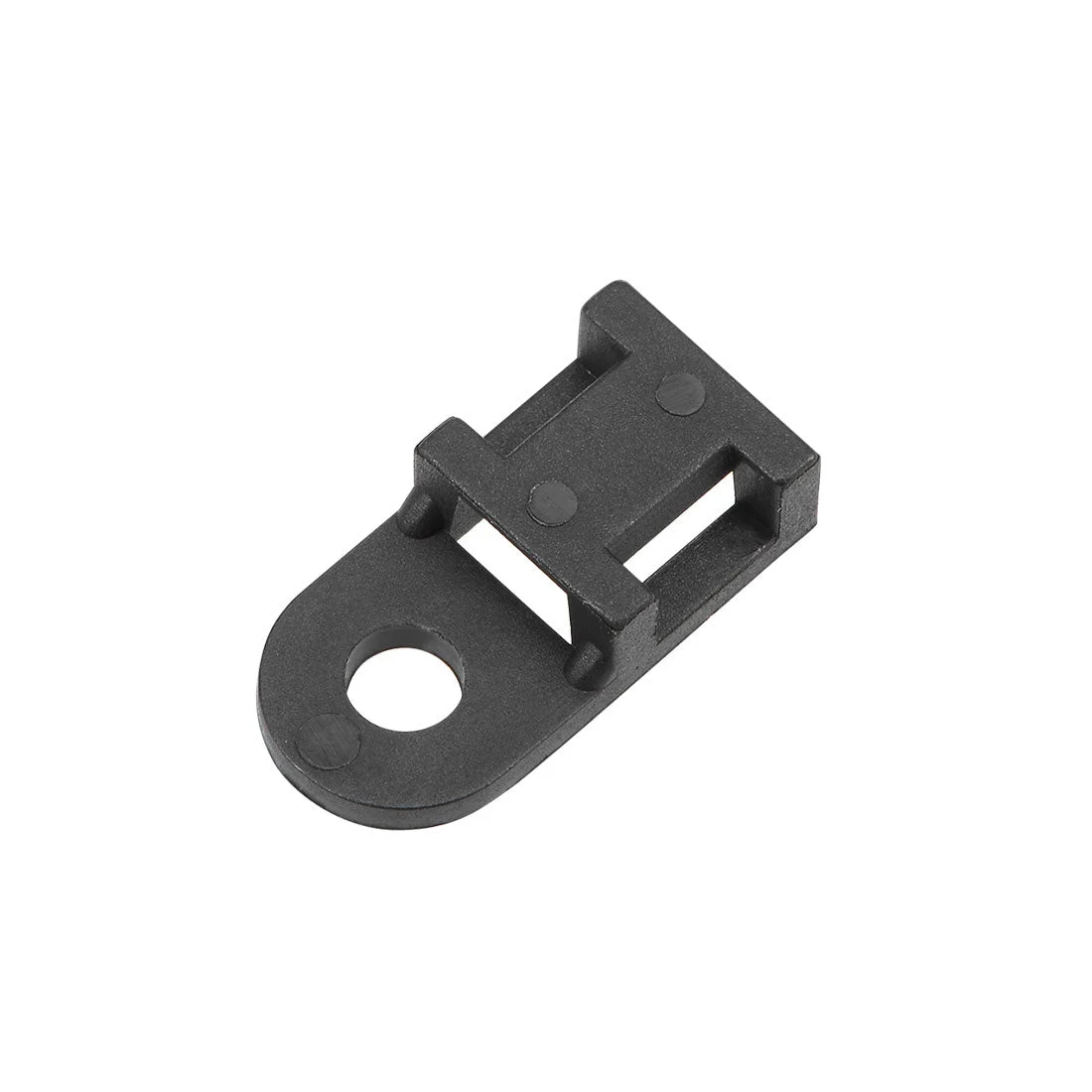 Uxcell Cable Tie Base Saddle Type Mount Wire Holder Permanently Anchor To Wall Desk 19.6x9.5x5mm Black 100pcs