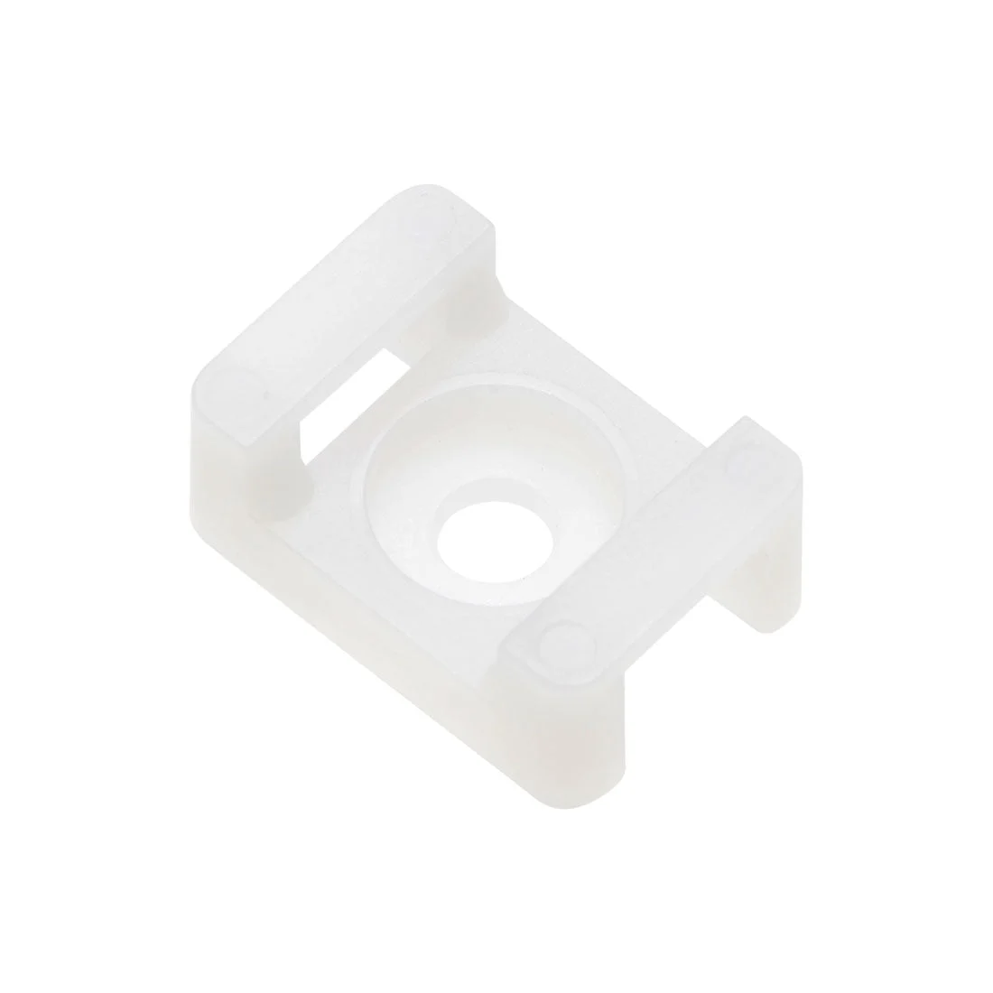 Uxcell Cable Tie Base Saddle Type Mount Wire Holder Permanently Anchor To Wall Desk 23x16x10mm White 5mm Hole 50pcs