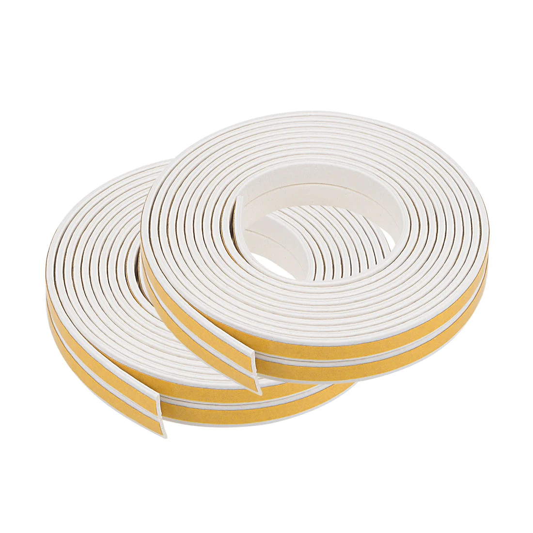 Foam Tape Adhesive Weather Stripping 9mm Wide 2mm Thick, 2.5M Long White, 2PC