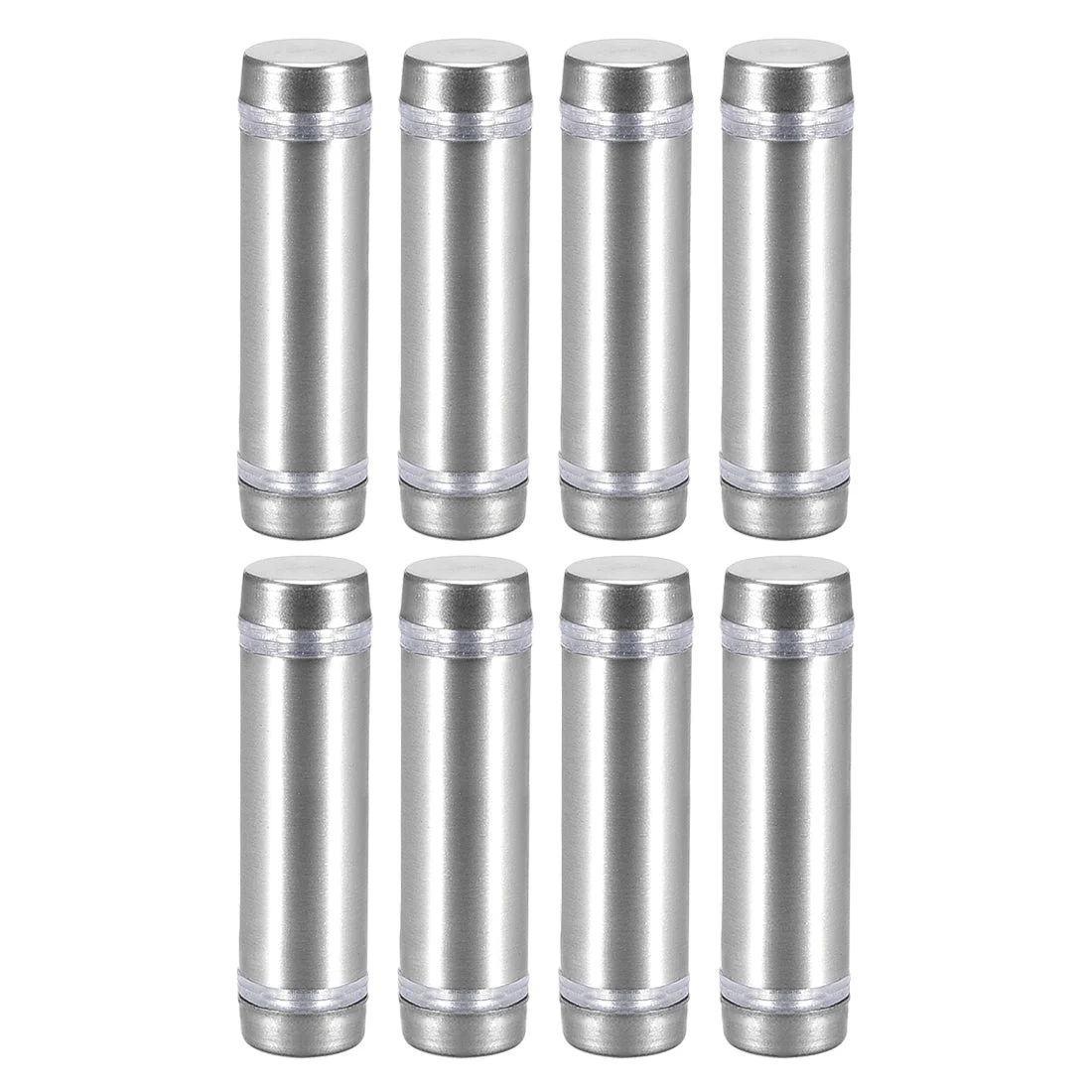 Glass Standoff Double Head Stainless Steel Standoff Holder 12mm x 44mm 8 Pcs
