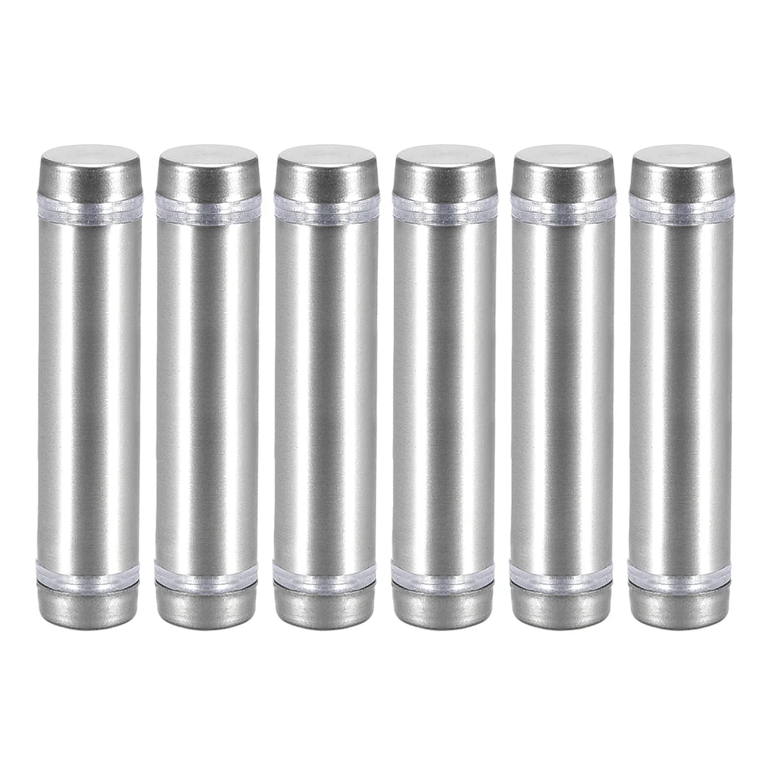 Glass Standoff Double Head Stainless Steel Standoff Holder 12mm x 54mm 6Pcs