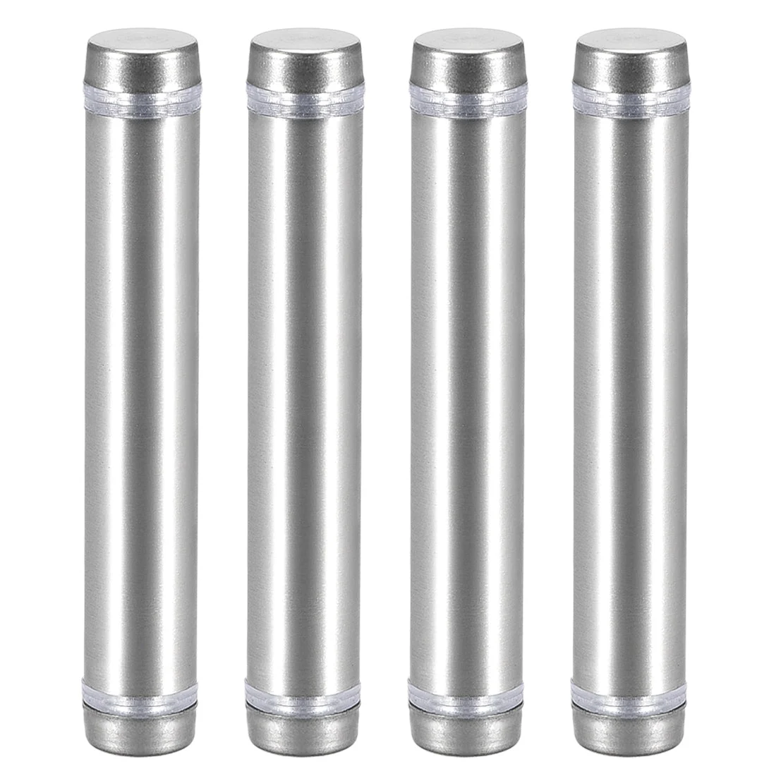 Glass Standoff Double Head Stainless Steel Standoff Holder 12mm x 74mm 4 Pcs