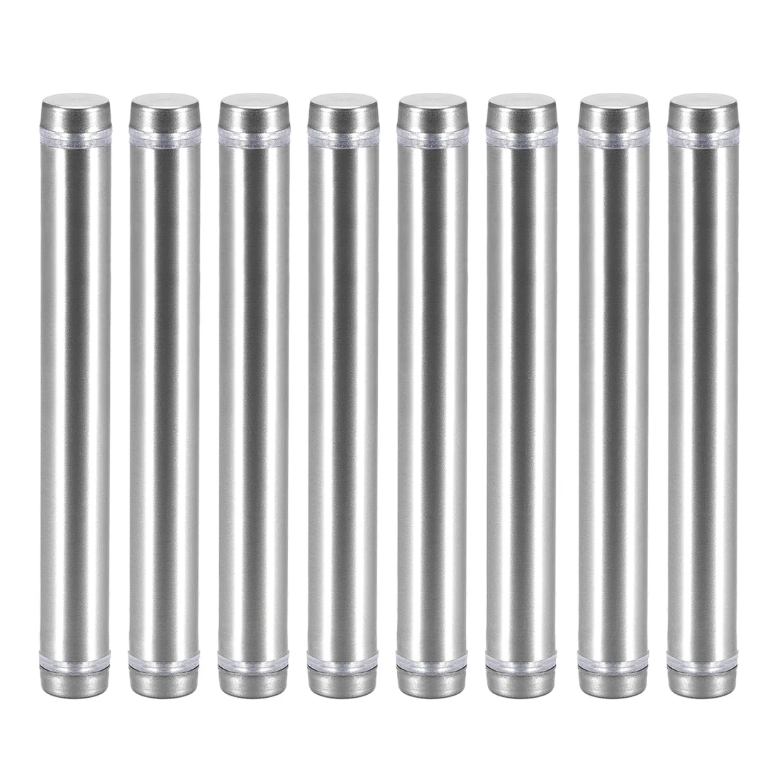 Glass Standoff Double Head Stainless Steel Standoff Holder 12mm x 104mm 8 Pcs