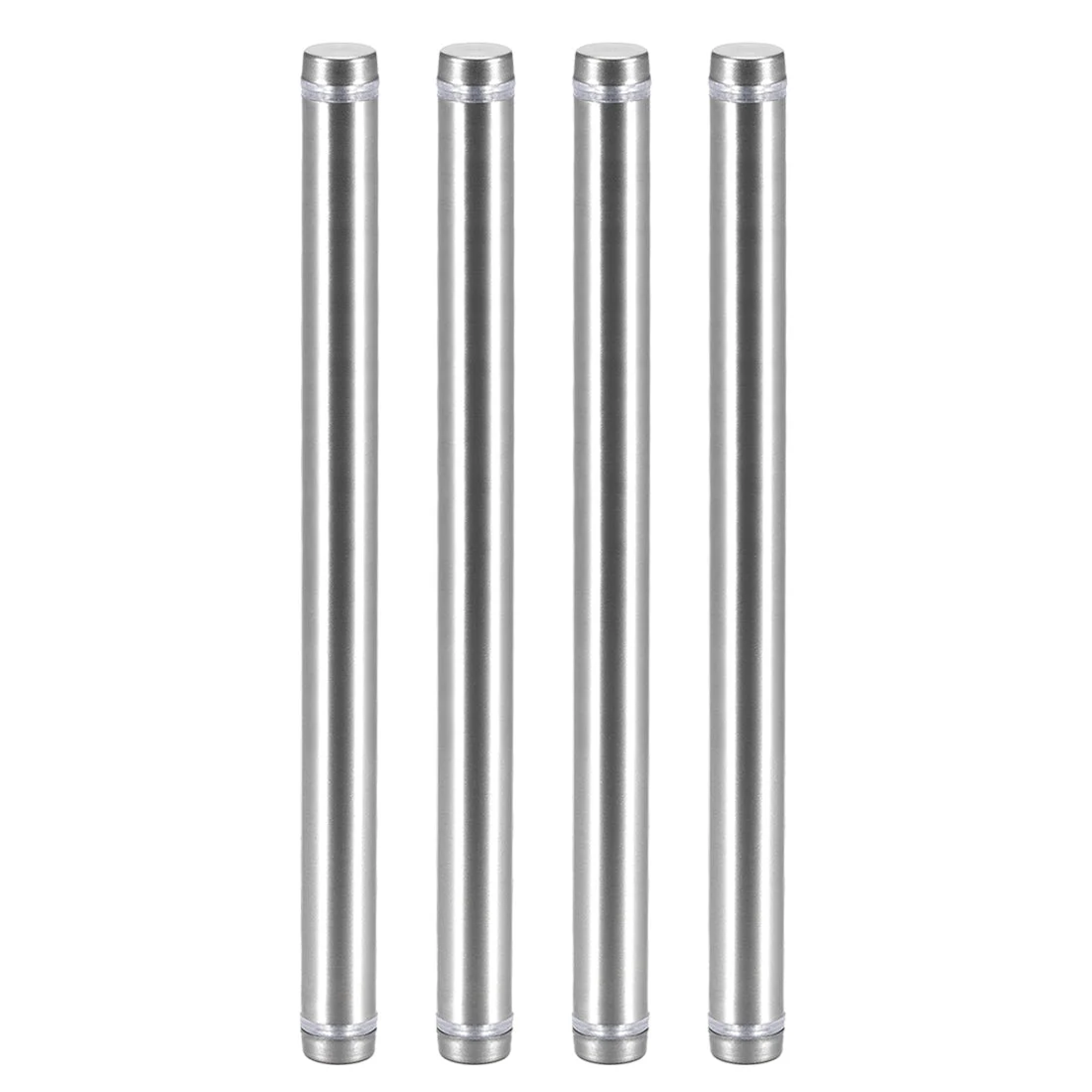 Glass Standoff Double Head Stainless Steel Standoff Holder 12mm x 164mm 4 Pcs