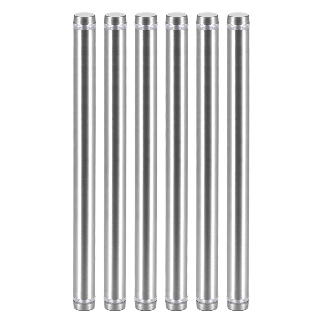 Glass Standoff Double Head Stainless Steel Standoff Holder 12mm x 164mm 6Pcs