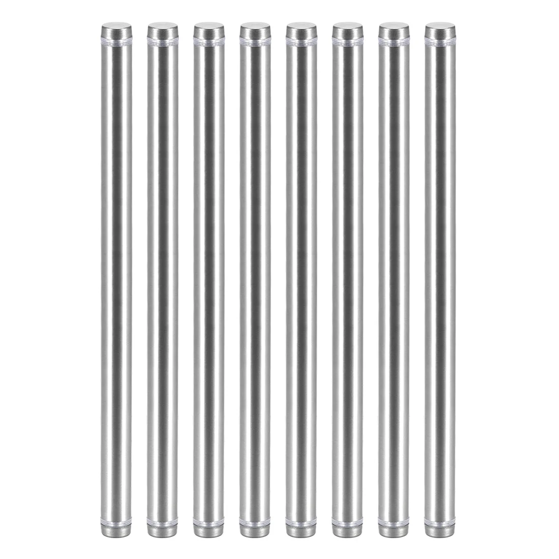 Glass Standoff Double Head Stainless Steel Standoff Holder 12mm x 204mm 8Pcs