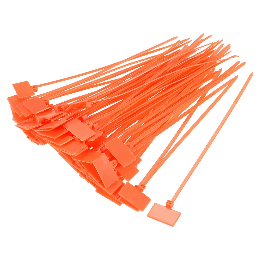 Cable Zip Ties 6 Inch Label Tag Mark Self-Locking Nylon Wire Strap Orange 120pcs