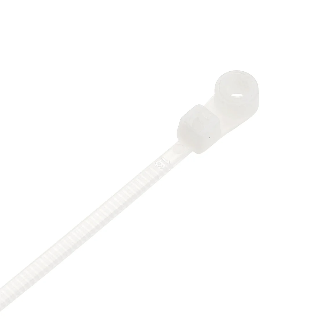 Mount Head Cable Zip Ties 4 Inch Screw Hole Nylon Wire Strap White 40pcs