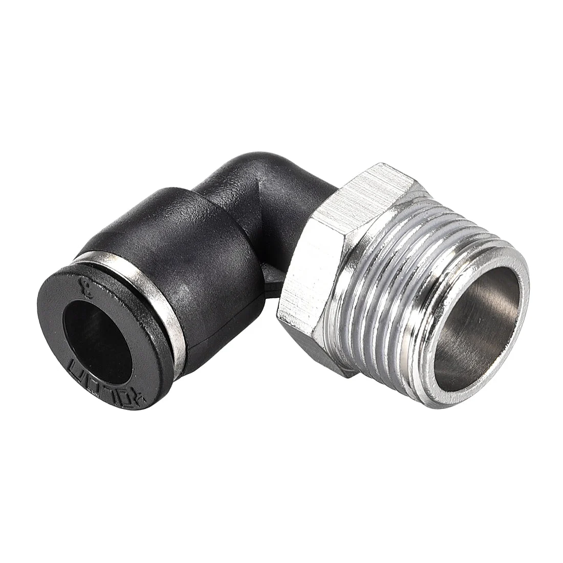 Push to Connect Tube Fitting Male Elbow 8mm Tube OD x 3/8 NPT Thread Pneumatic Air Push Fit Lock Fitting