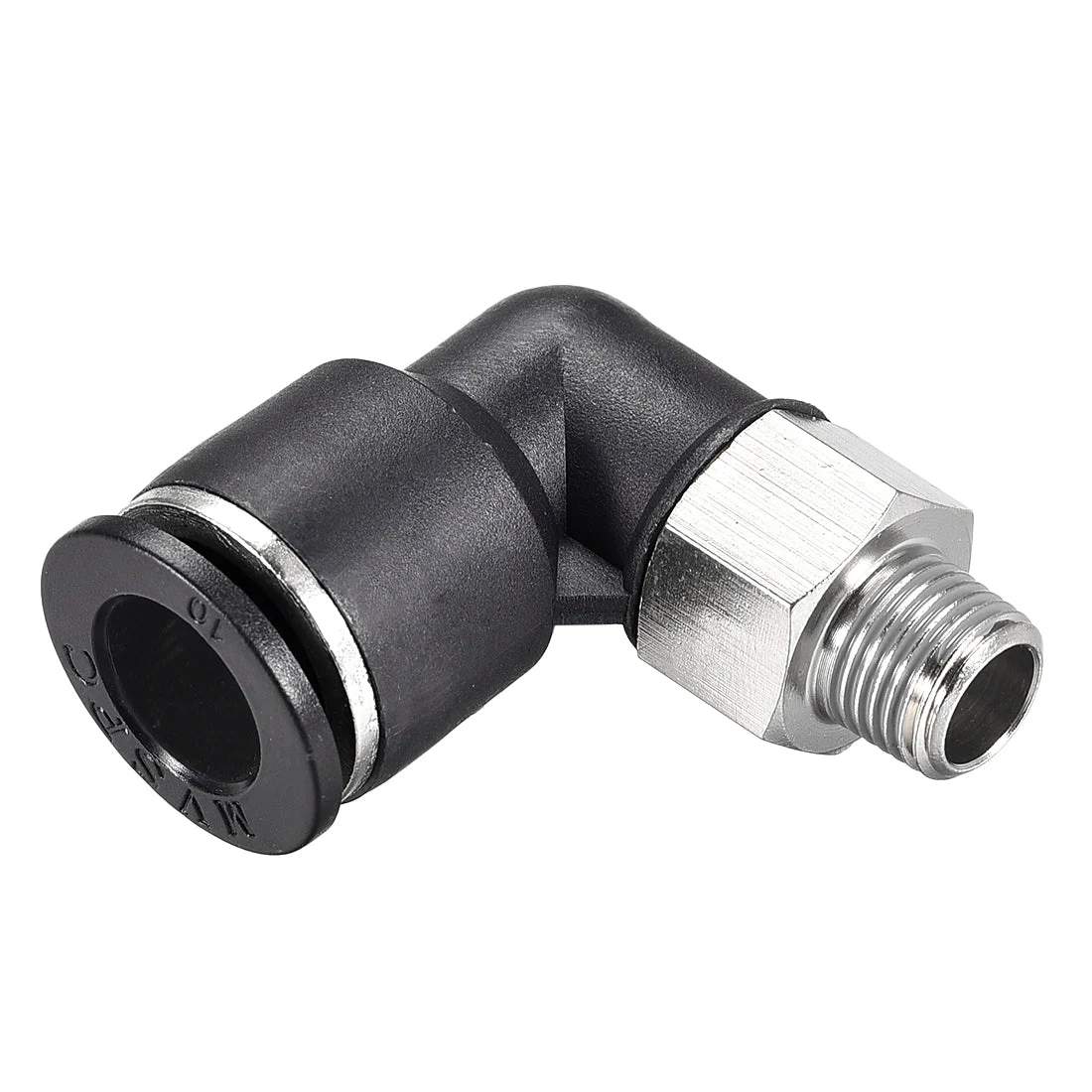 Push to Connect Tube Fitting Male Elbow 10mm Tube OD x 1/8 NPT Thread Pneumatic Air Push Fit Lock Fitting