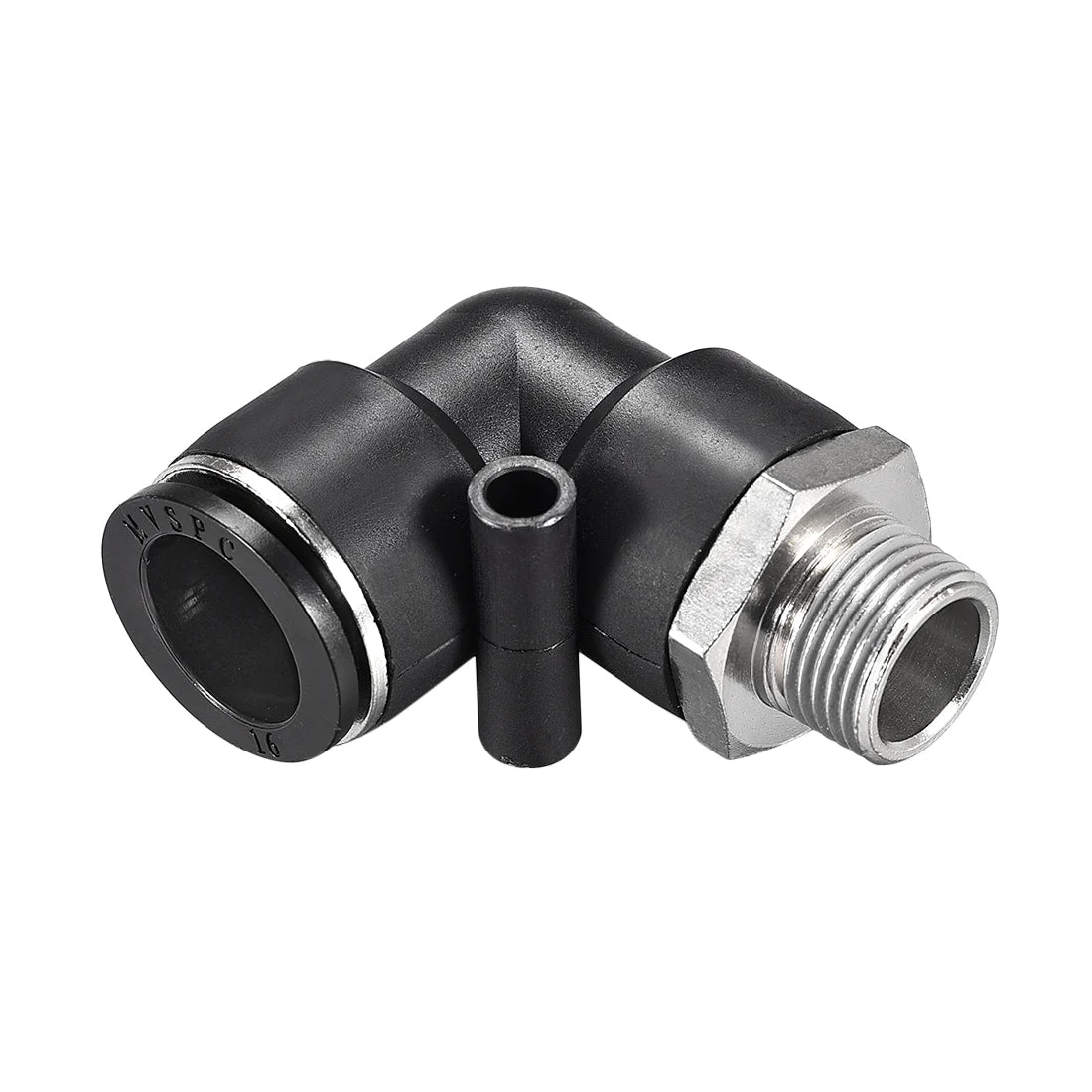 Push to Connect Tube Fitting Male Elbow 16mm Tube OD x 3/8 NPT Thread Pneumatic Air Push Fit Lock Fitting