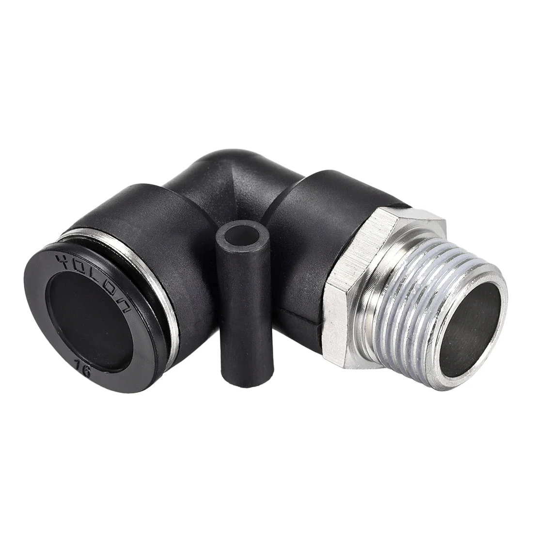 Push to Connect Tube Fitting Male Elbow 16mm Tube OD x 1/2 NPT Thread Pneumatic Air Push Fit Lock Fitting