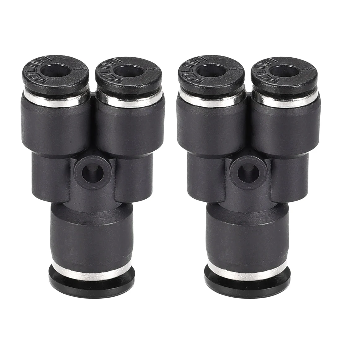 Plastic Connect Y Splitter Push To Tube Fittings 6mm X 4mm OD Push Lock 2pcs