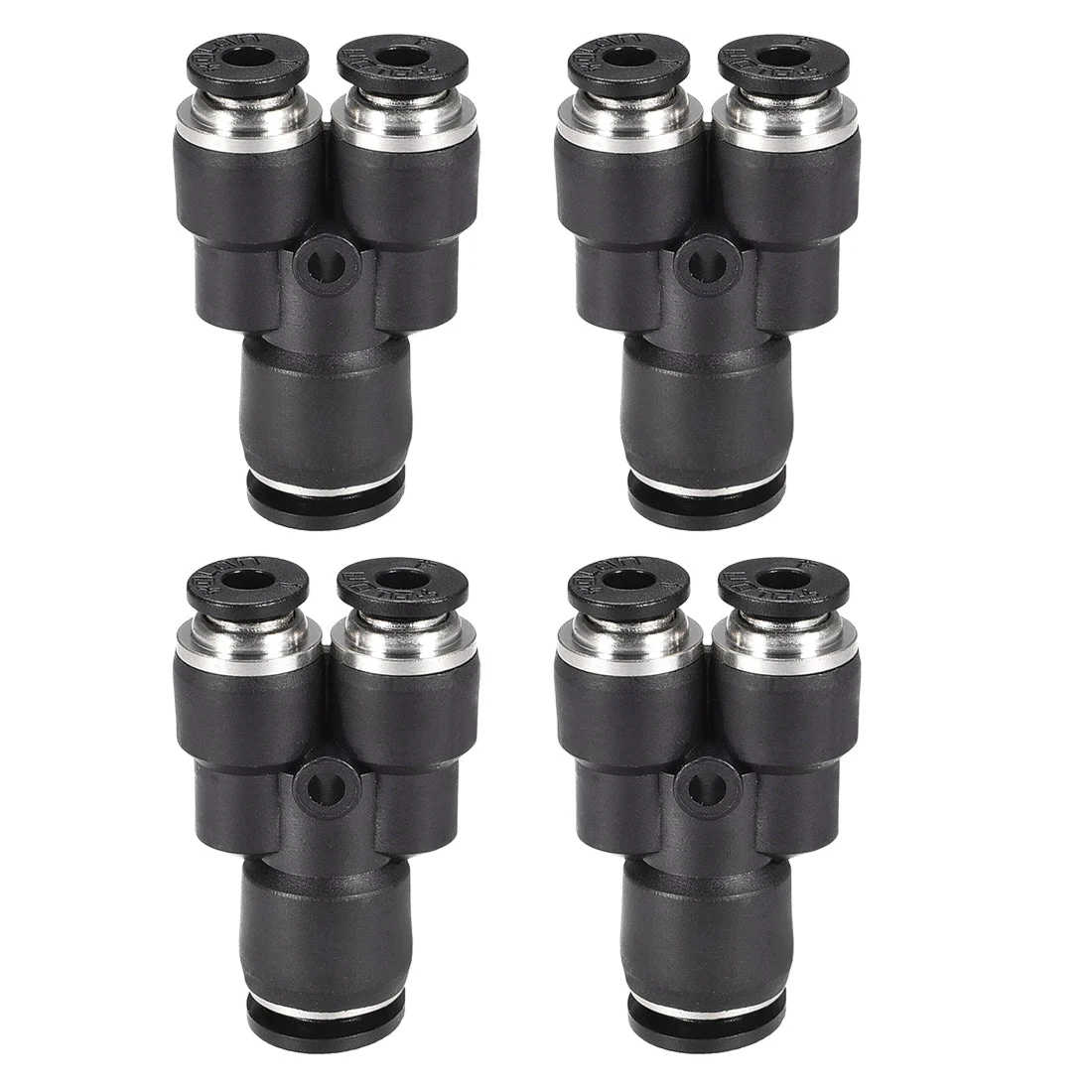 Plastic Connect Y Splitter Push To Tube Fittings 8mm X 4mm OD Push Lock 4pcs