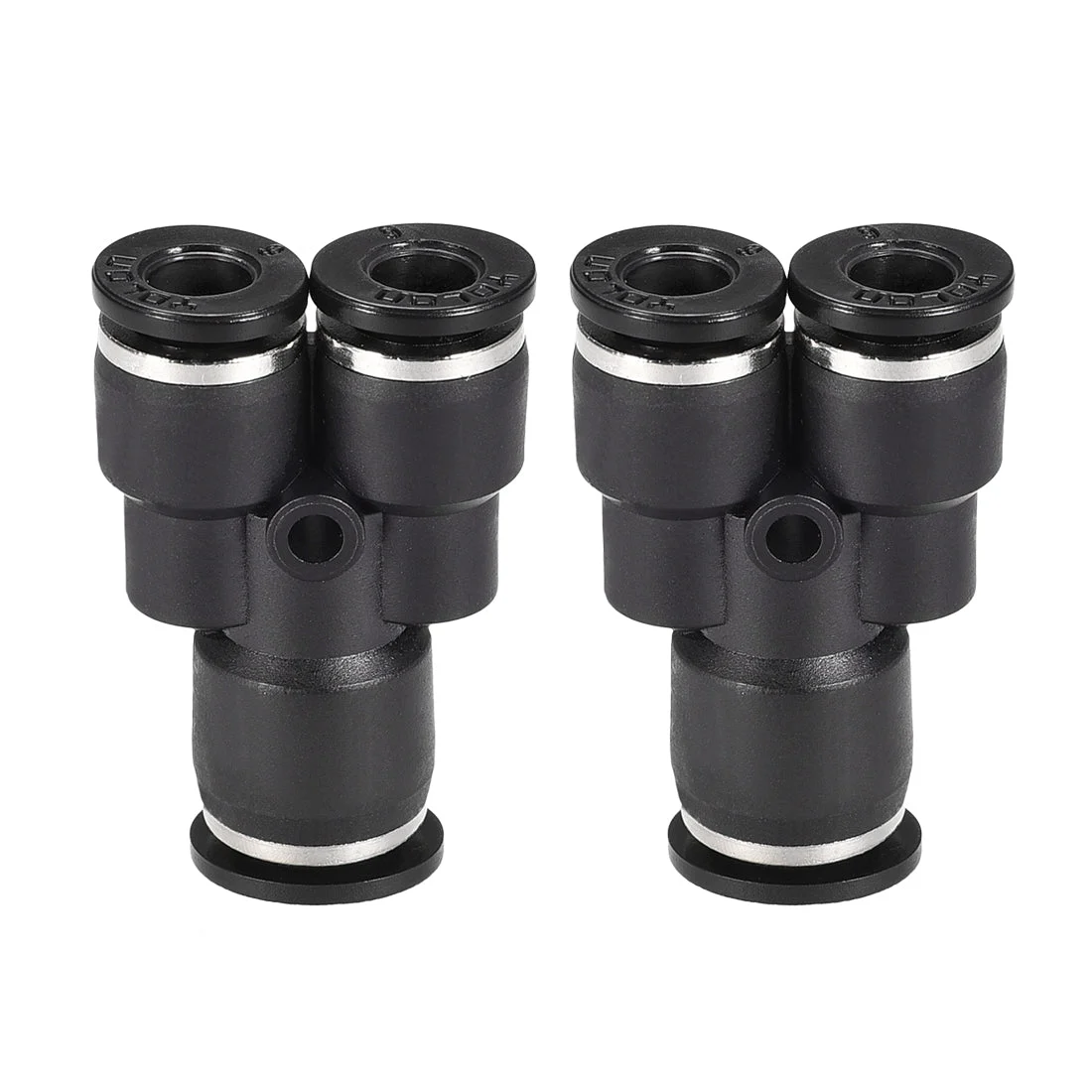Plastic Connect Y Splitter Push To Tube Fittings 8mm X 6mm OD Push Lock 2pcs