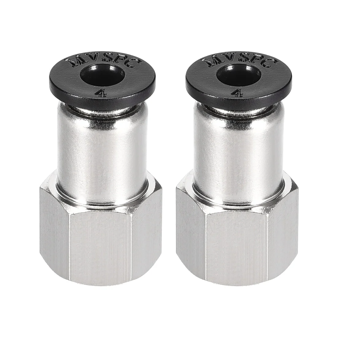 Push to Connect Tube Fitting Adapter 4mm Tube OD x 1/8 PT Female Straight Pneumatic Connecter Connect Pipe Fitting 2pcs