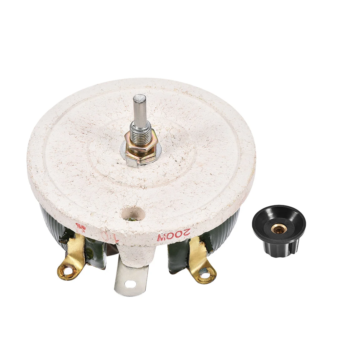 Uxcell 200W 10 Ohm Wirewound Ceramic Potentiometer Variable Rheostat Resistor With Knob