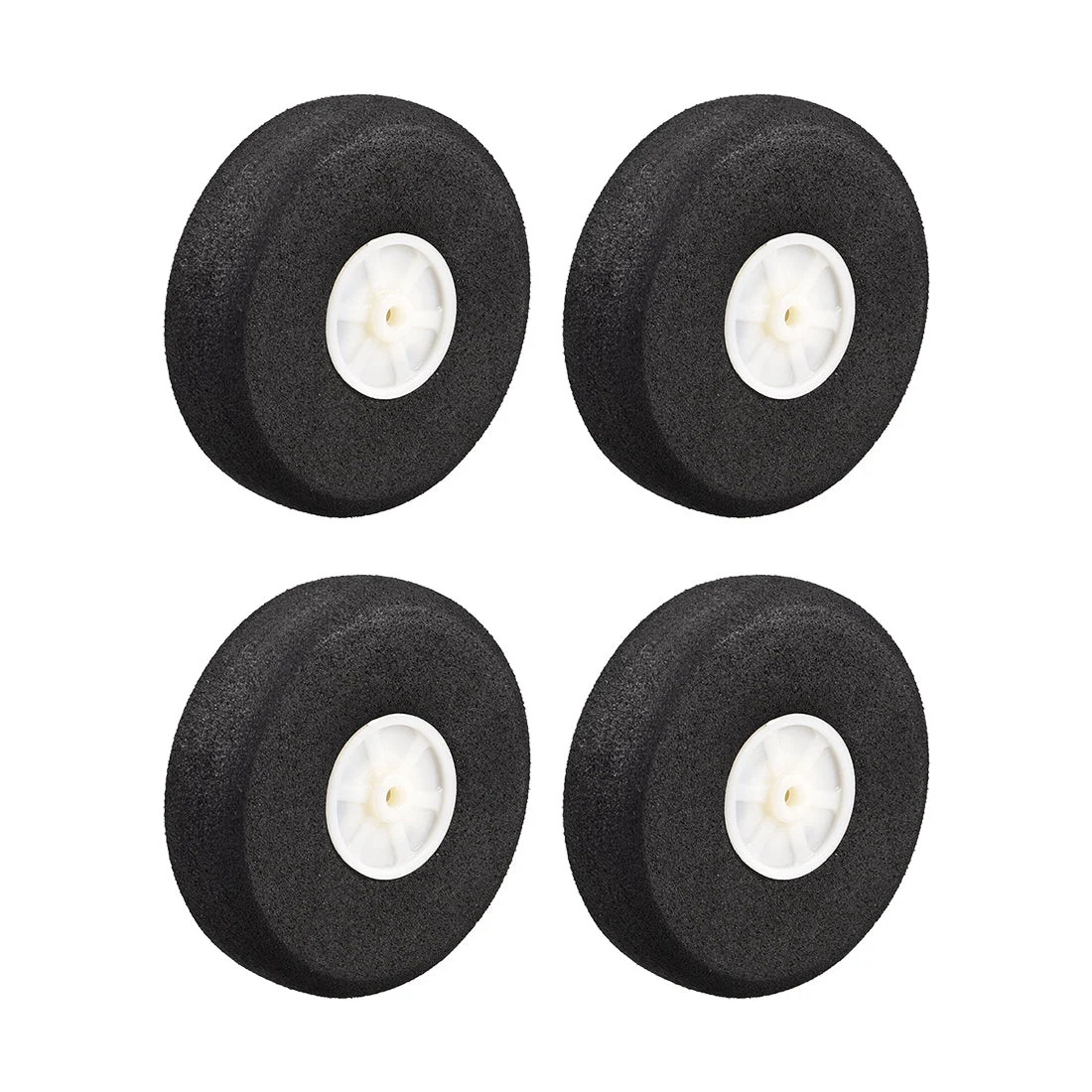 4pcs RC Airplane Wheels RC Airplane Aircraft Sponge Wheels 2.5 Inch x 0.12 Inch