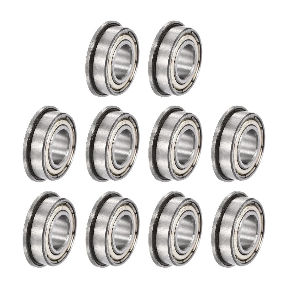 F688Z Flange Ball Bearing 8mmx16mmx5mm Double Metal Shielded (GCr15) Chrome Steel Bearings 10pcs