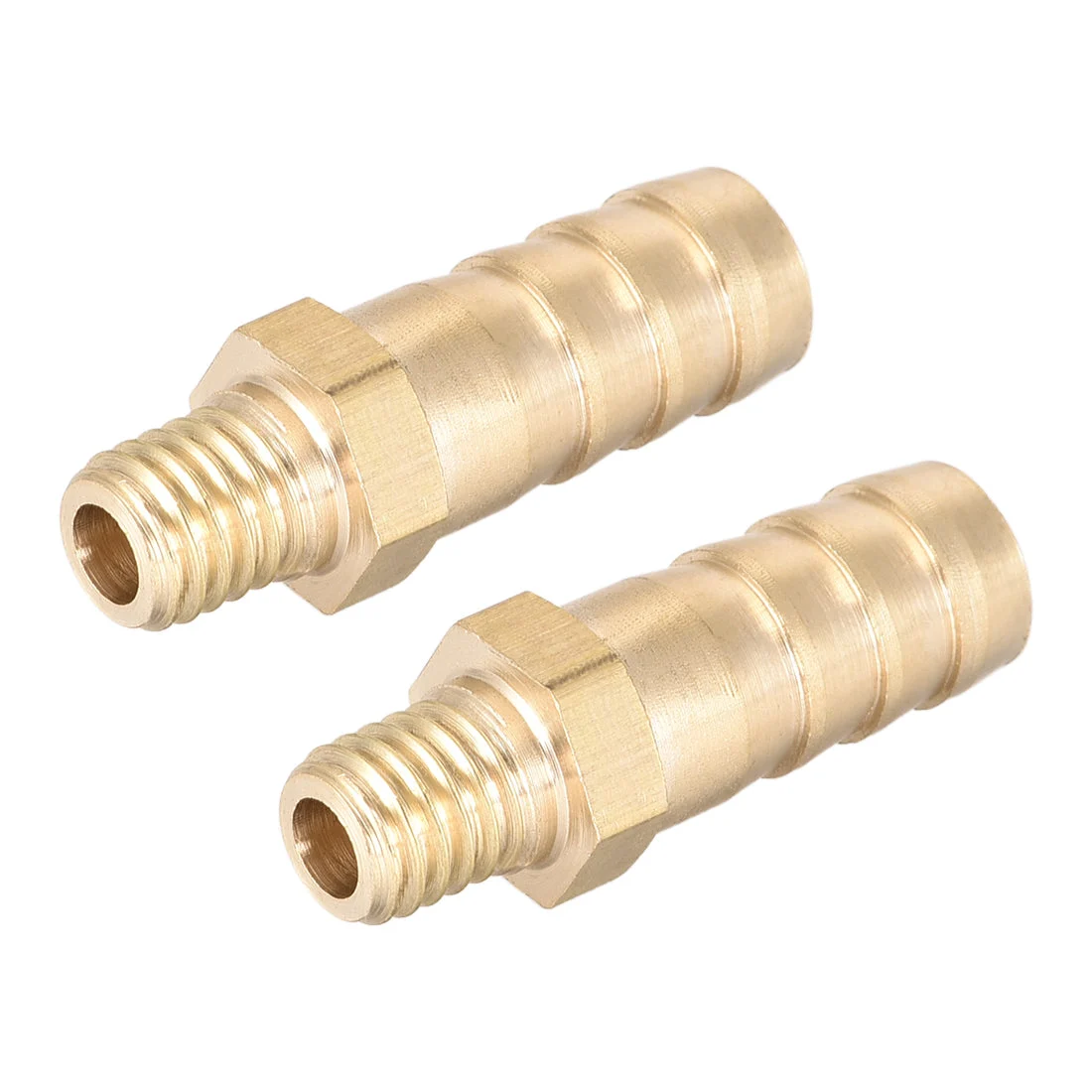 2pcs Brass Fitting Connector Metric M8-1 Male to Barb Fit Hose ID 10mm
