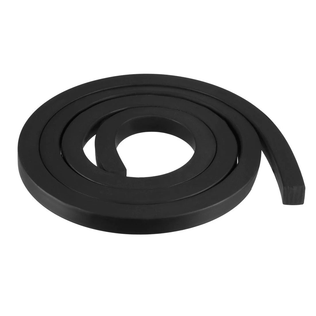 Solid Rectangle Rubber Seal Strip 10mm Wide 10mm Thick, 1 Meter Long Black
