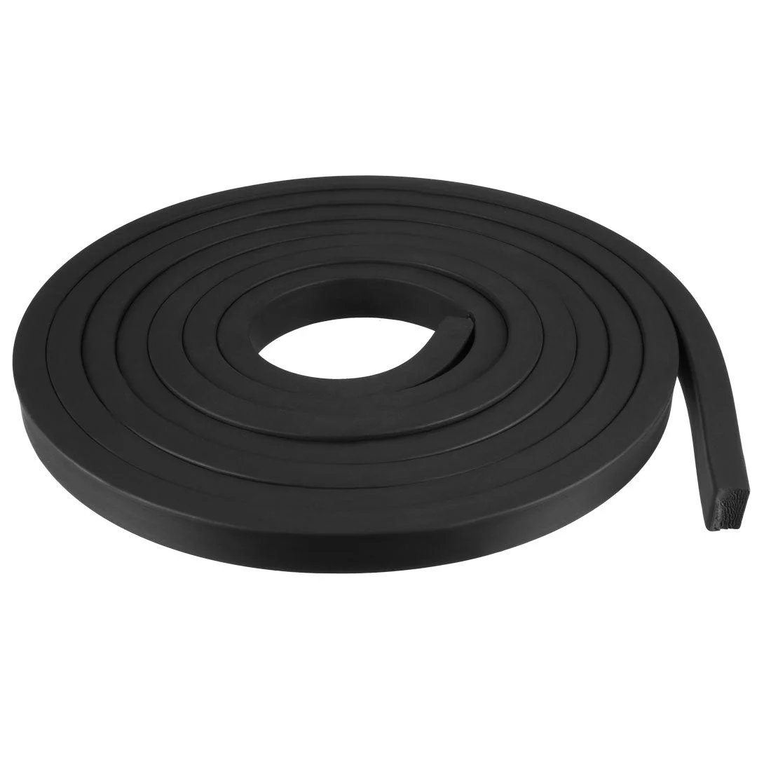 Uxcell Solid Rectangle Rubber Seal Strip 15mm Wide 10mm Thick, 3 Meters Long Black