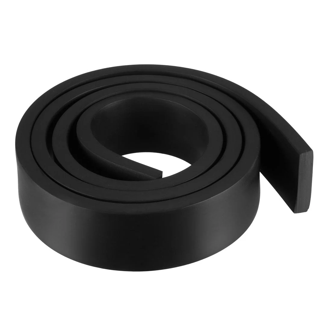 Solid Rectangle Rubber Seal Strip 30mm Wide 7mm Thick, 1 Meter Long Black