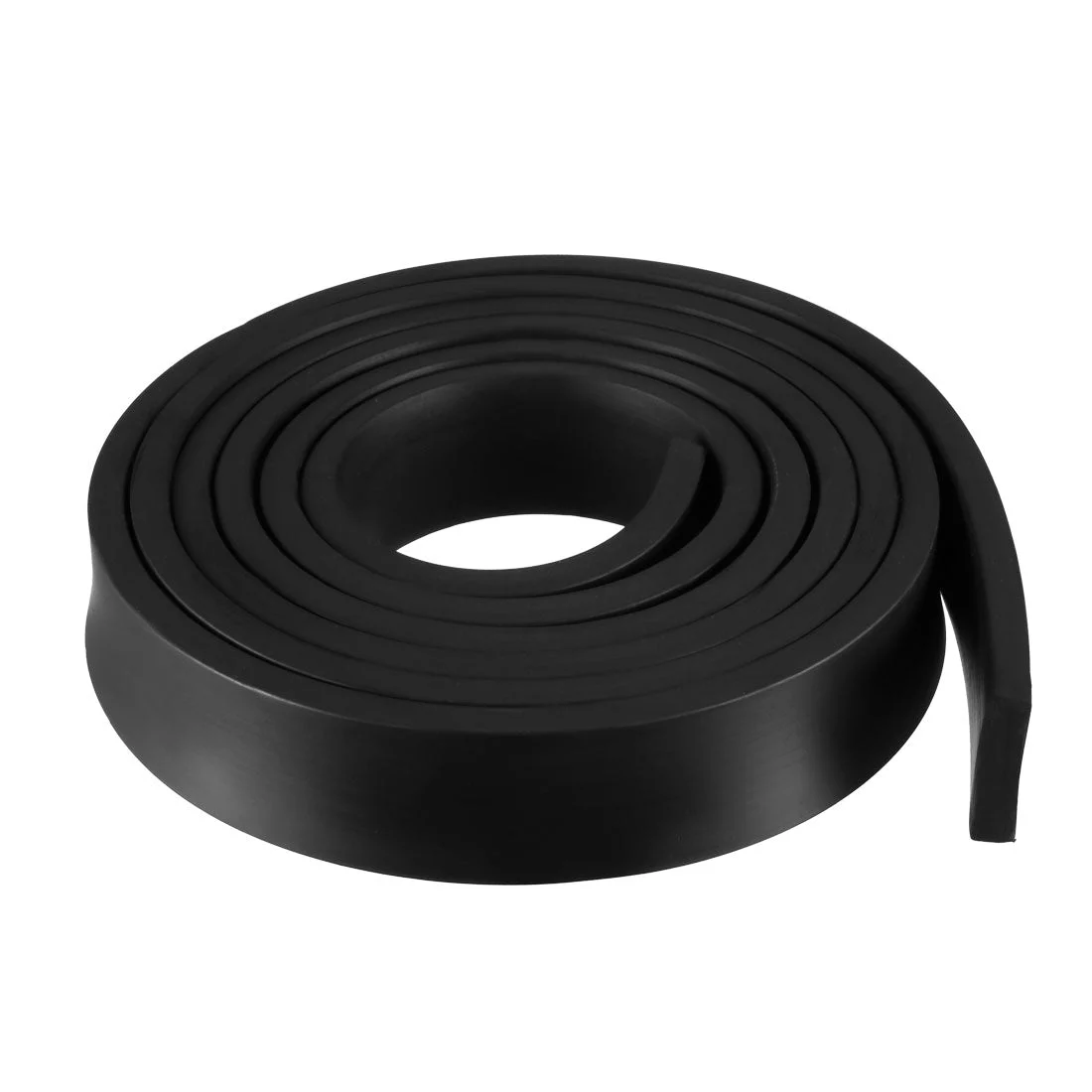 Uxcell Solid Rectangle Rubber Seal Strip 30mm Wide 7mm Thick, 2 Meters Long Black