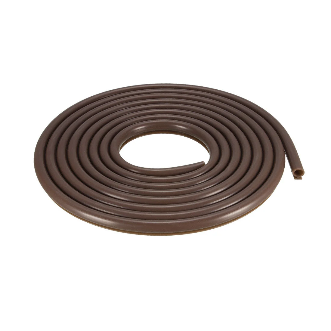 T-Slot Mount Window Weatherstrip Seal 7mm Bulb for 5mm Slot 5 Meters Long Coffee