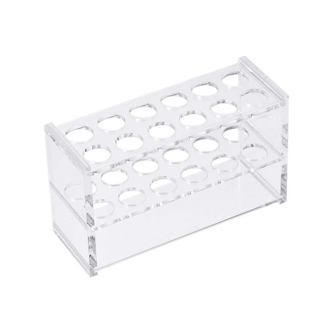 Acrylic Test Tube Holder Lab Stand Rack Wells for 10ml Centrifuge Tubes Clear