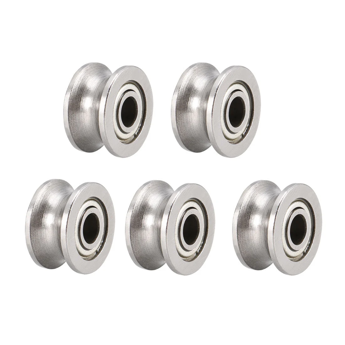 U624ZZ Deep Groove Guide Pulley Rail Ball Bearings 4mmx13mmx7mm Double Metal Shielded Carbon Steel Bearings 5pcs