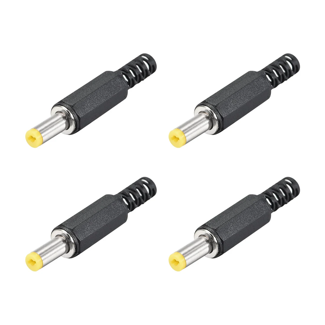 4pcs DC Male Connector 4.8mm x 1.7mm Power Cable Jack Adapter Black