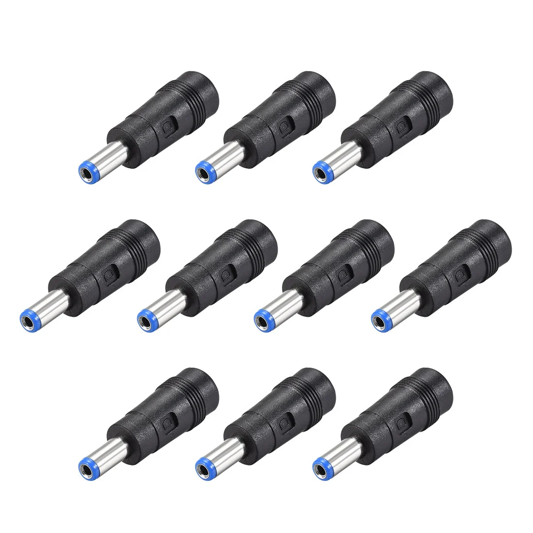 10pcs DC Power Converter 5.5mm x 2.1mm Male to 5.5mm x2.5mm Female Adapter Connector Blue