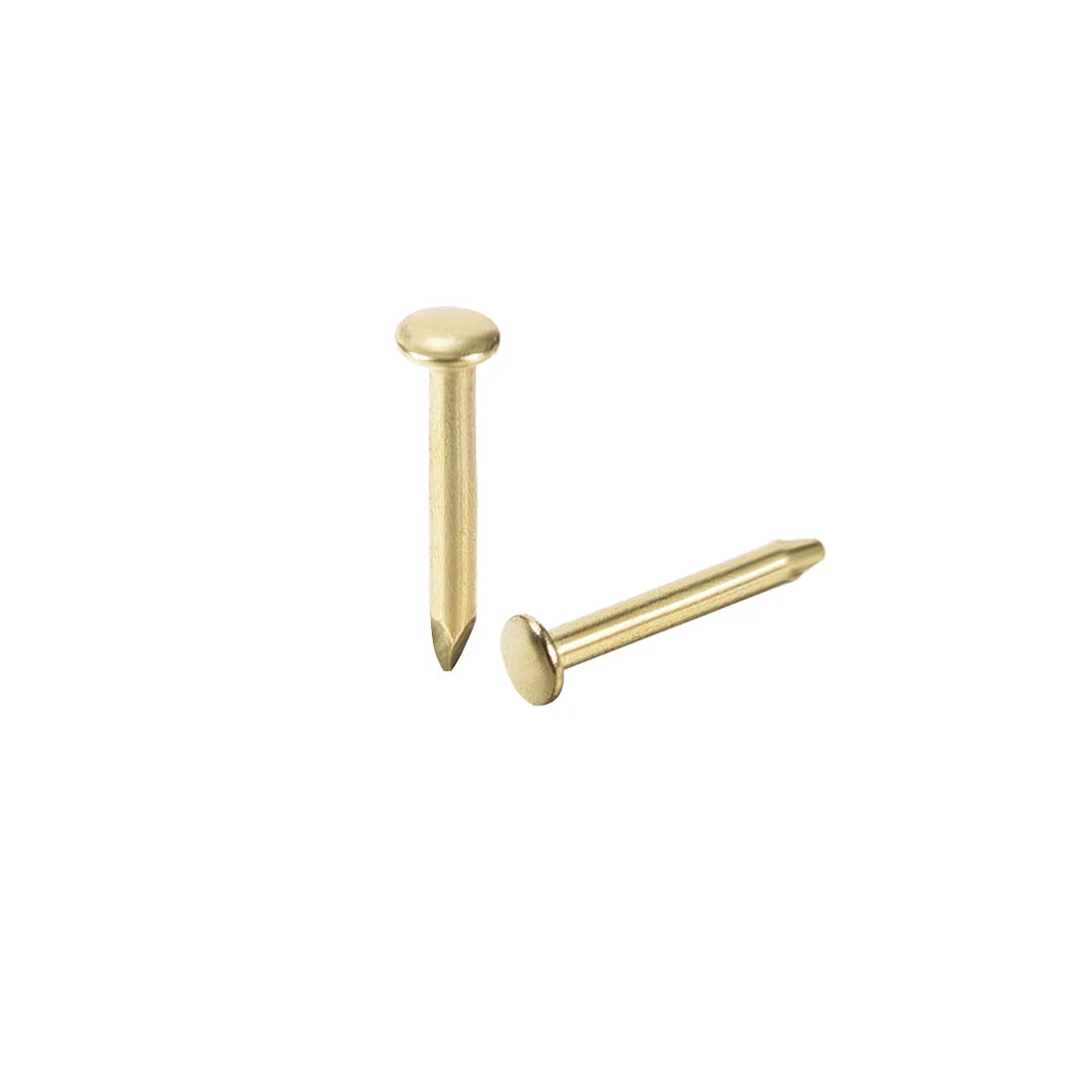 Small Tiny Nails 1.2X8mm for DIY Decorative Pictures Wooden Boxes Household Accessories Gold Tone 500pcs