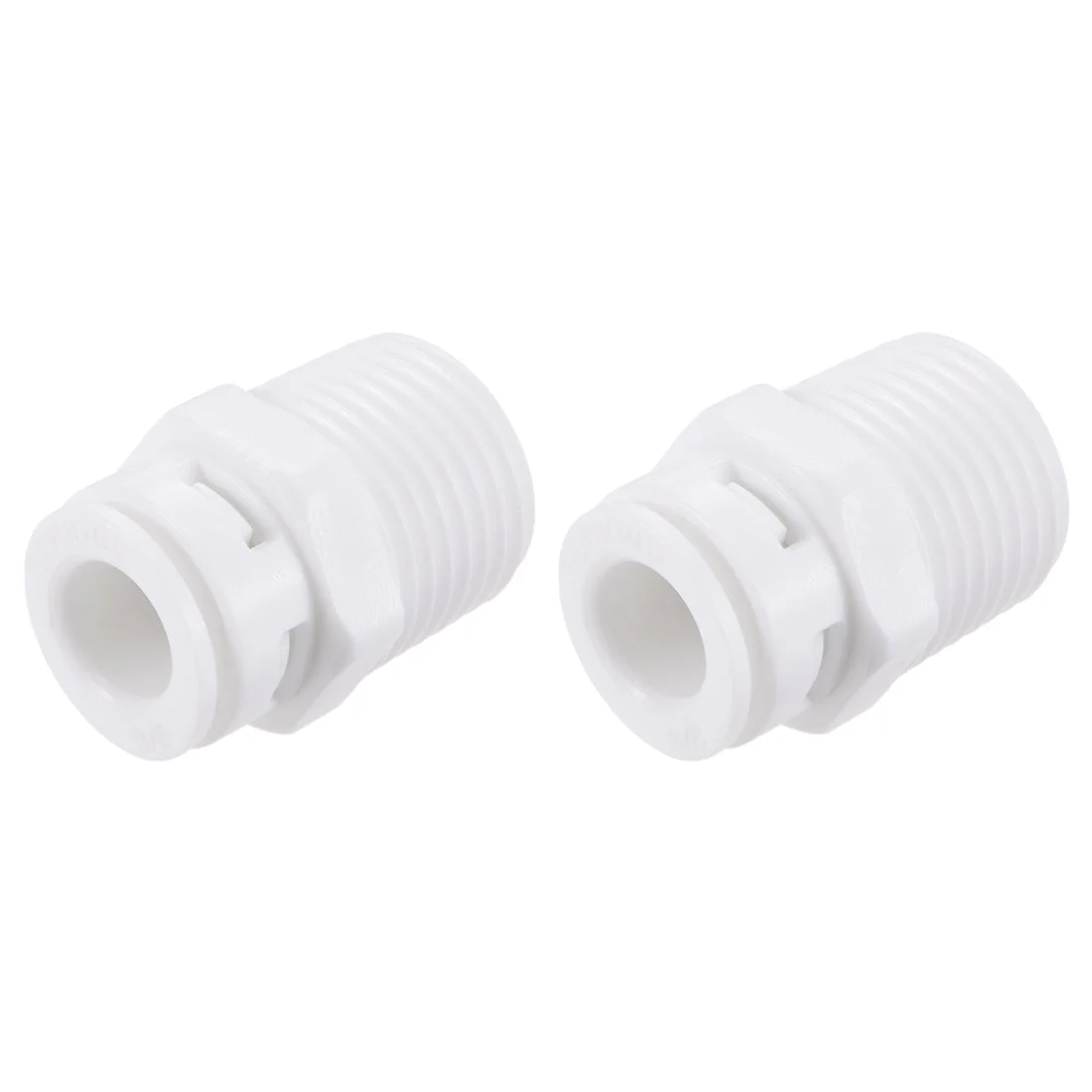 Quick Connector G1/2 Male Thread to 3/8" Tube, Straight Connect Fittings for Water Purifier, 30mm White 2Pcs