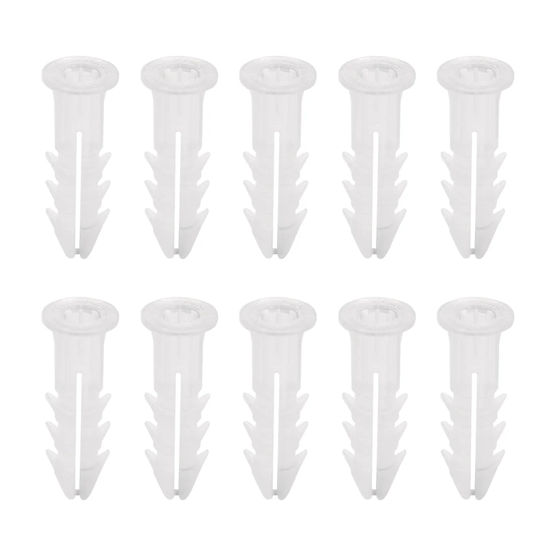 Uxcell 6x26mm Plastic Expansion Tube Bolts Column Frame Fixings Translucent 100pcs