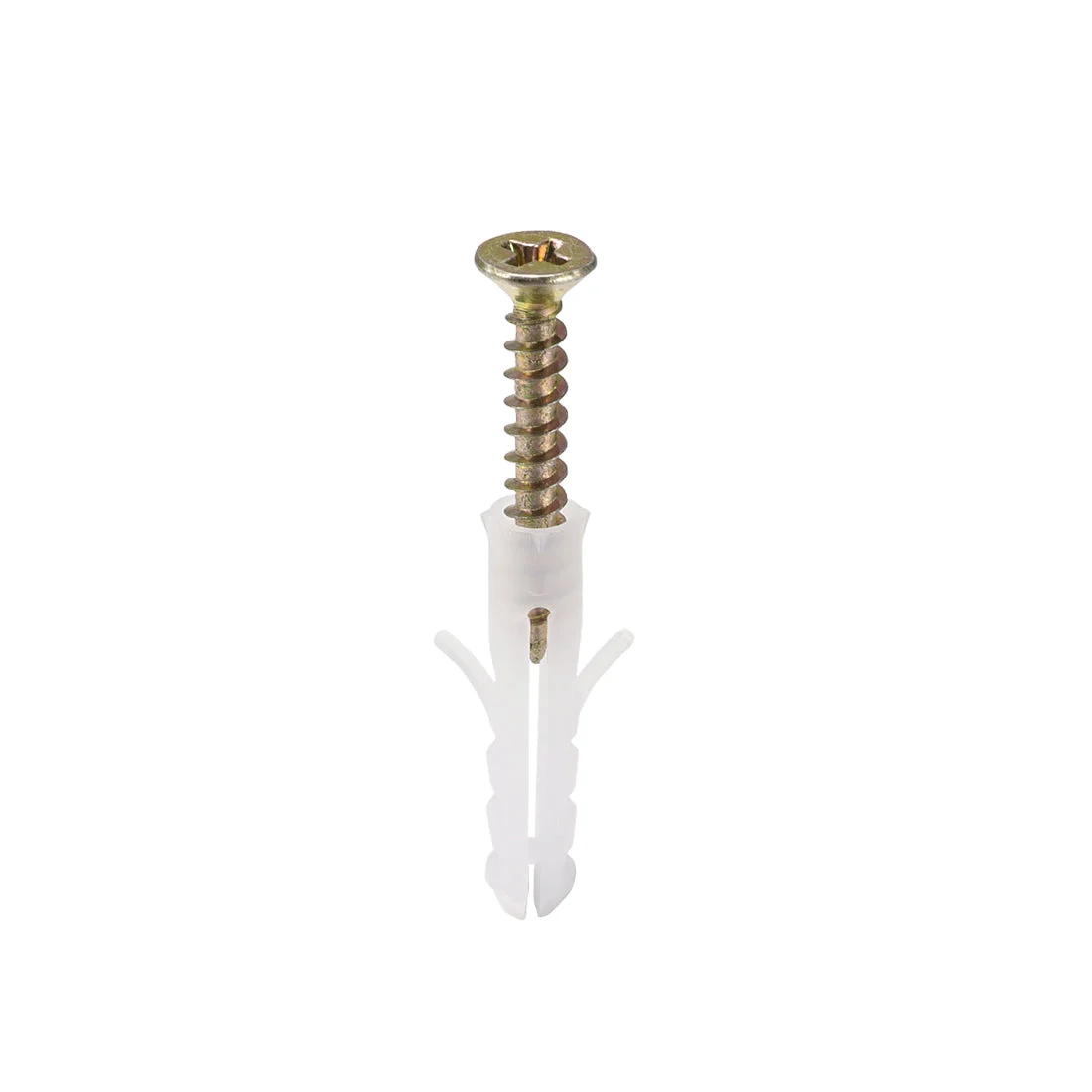 5x25mm Plastic Expansion Tube for Drywall with Color Zinc Screws White 50pcs