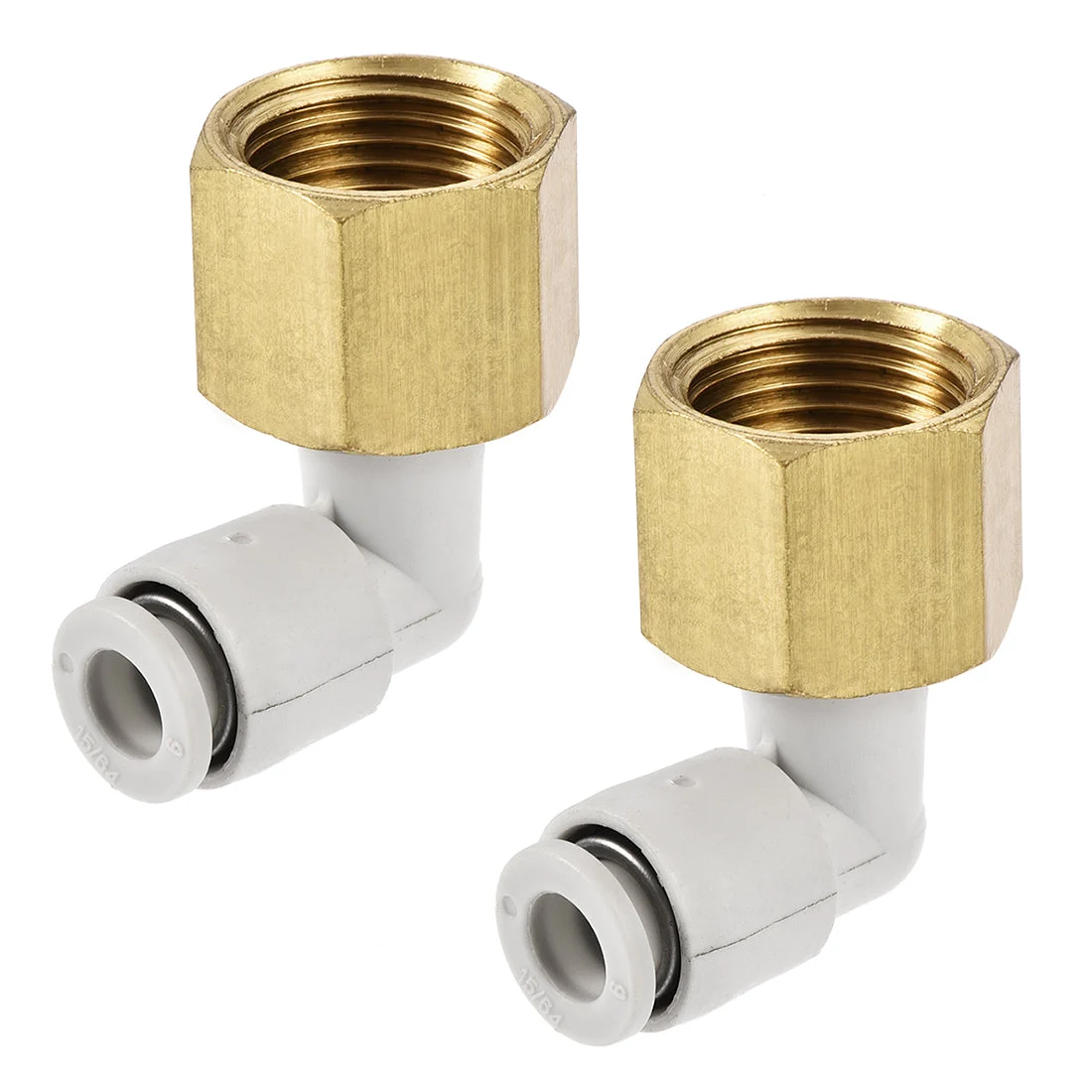 Pneumatic Push to Connect Tube Fittings Elbow 6mm Tube OD x 3/8PT Female 2Pcs
