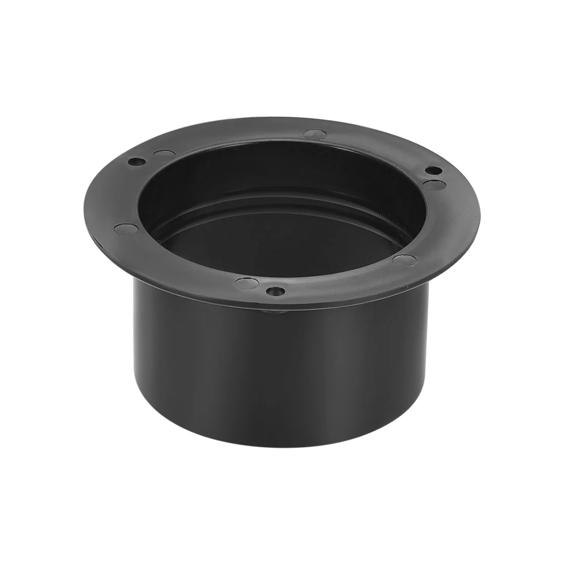 Black Straight Duct Connector Flange ABS Plastic Air Outlet Inlet Adaptor for 2.95Inch Dia Hose
