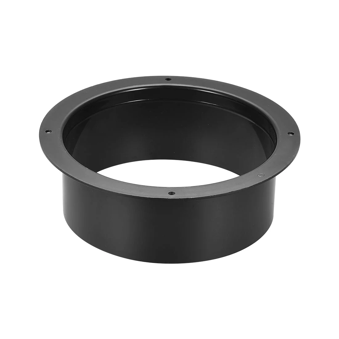 Black Straight Duct Connector Flange ABS Plastic Air Outlet Inlet Adaptor for 5.95 Inch Dia Hose